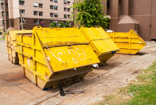 Construction site waste clearance in Blackwall